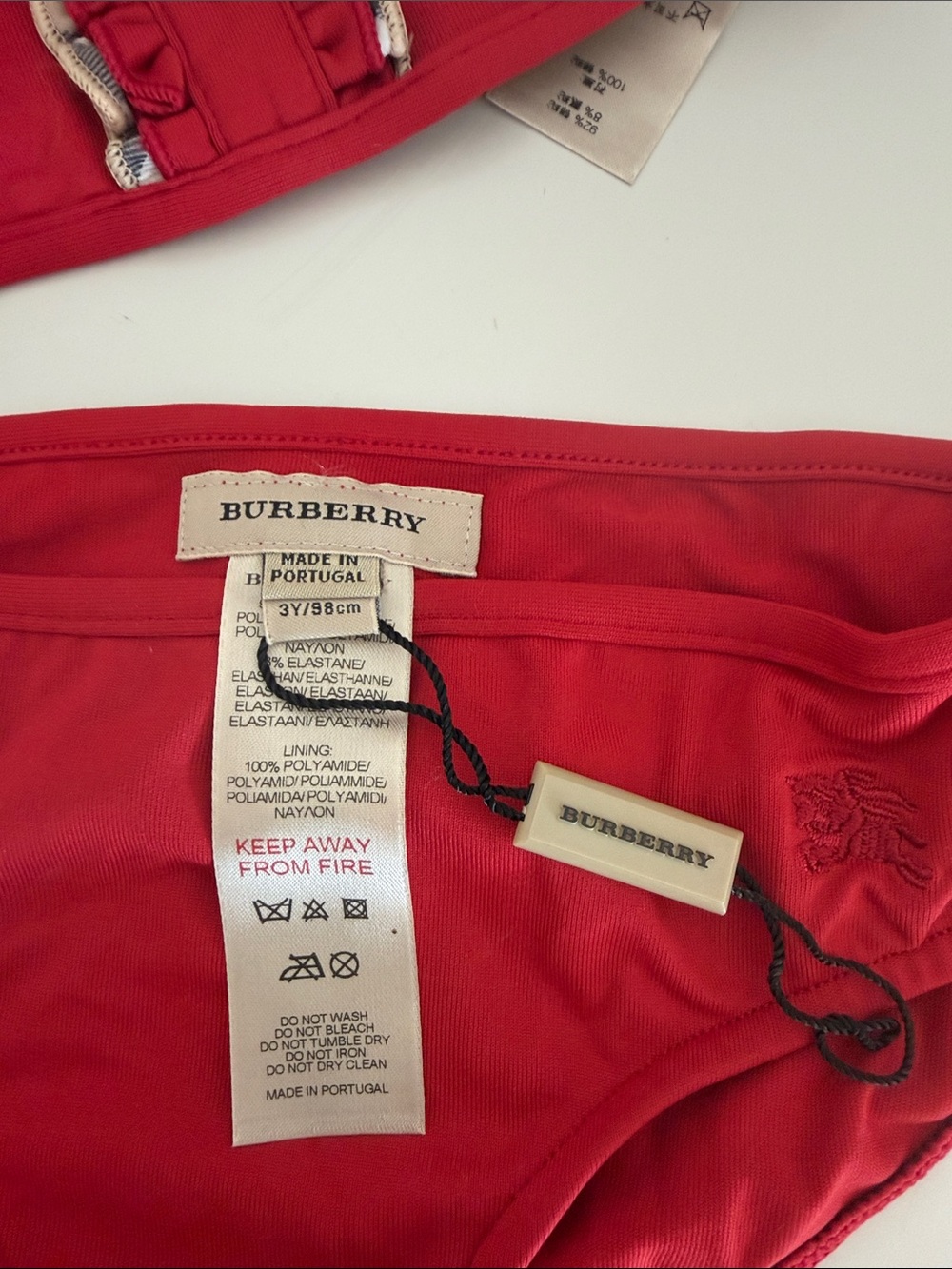 Burberry Red Ruffle-Front Bikini Set - Picture 3 of 4
